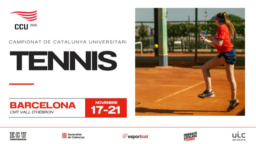 Barcelona acollirà el Campionat de Catalunya Universitari de Tennis 2025